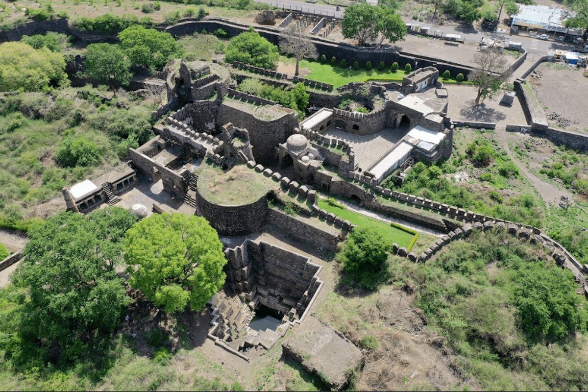 Daulatabad Fort aerial view